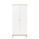 Armoire 2-Portes Paris Blanc/Chêne