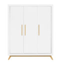 Armoire 3-Portes Fenna Blanc/Naturel