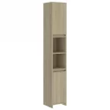 Armoire de salle de bain Tonito 183,5cm Bois Chêne