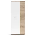 Armoire 2 portes  Bois clair et Blanc