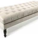 Banquette capitonnée Marilyn Velours Taupe