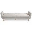 Canapé Convertible Clic-Clac Scandinave Refresha Tissu Beige