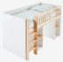 Combiné lit mezzanine + bureau coulissable GECKO – blanc