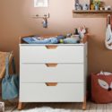 Commode à langer LIGNE PIROUETTE – blanc – bois