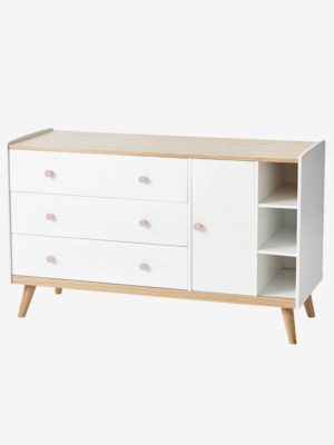 Commode à 3 tiroirs en bois - Blanc