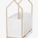 Lit bébé Cabane LIGNE COCONUT transformable en banquette – blanc