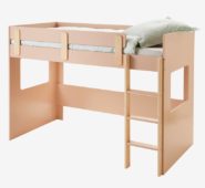 Lit mezzanine mi-hauteur LIGNE EVEREST – rose