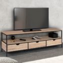 MEUBLE TV INDUSTRIEL BI-MATIÈRE 160 CM “DETROIT”