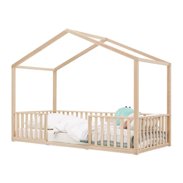 Lit Cabane Robin pour Enfant 90x200 cm en Bois-miniature